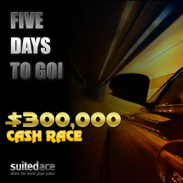 It's worth the wait. $300,000 Cash Race.