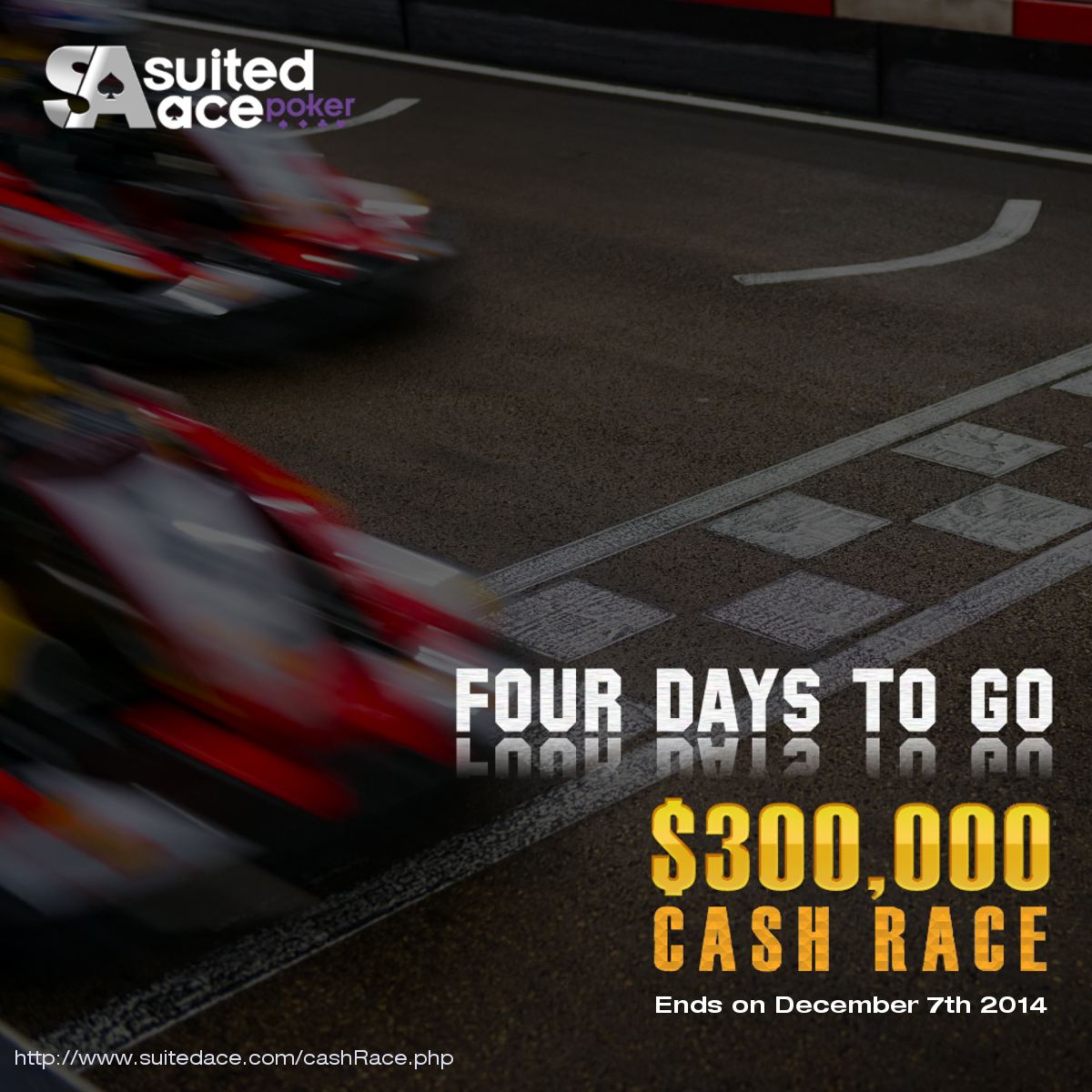 Four days to go $300,000 Cash Race ends on December 7th 2014