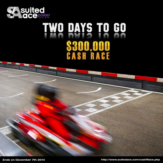 Two days to go $300,000 Cash Race ends on December 7th 2014
