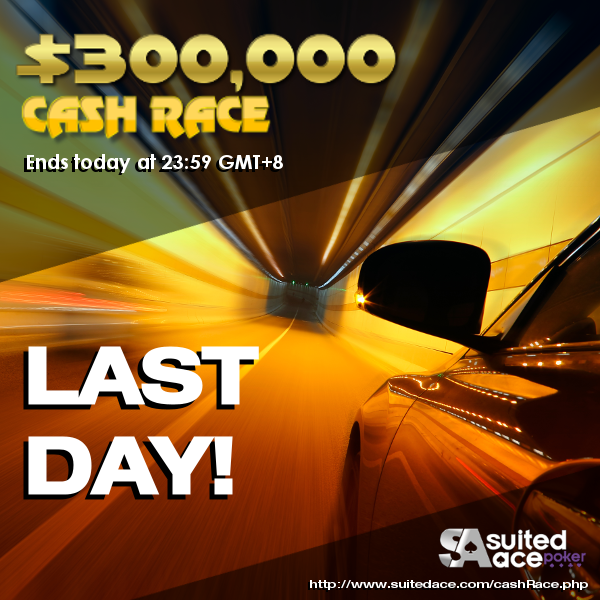 LAST DAY! $300,000 Cash Race ends today at 23:59 GMT+8.