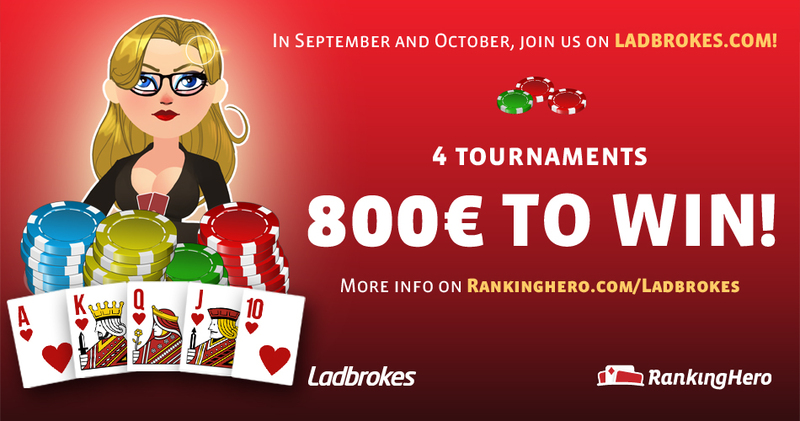 Thursday, tournament on Ladbrokes - €100 ADDED!