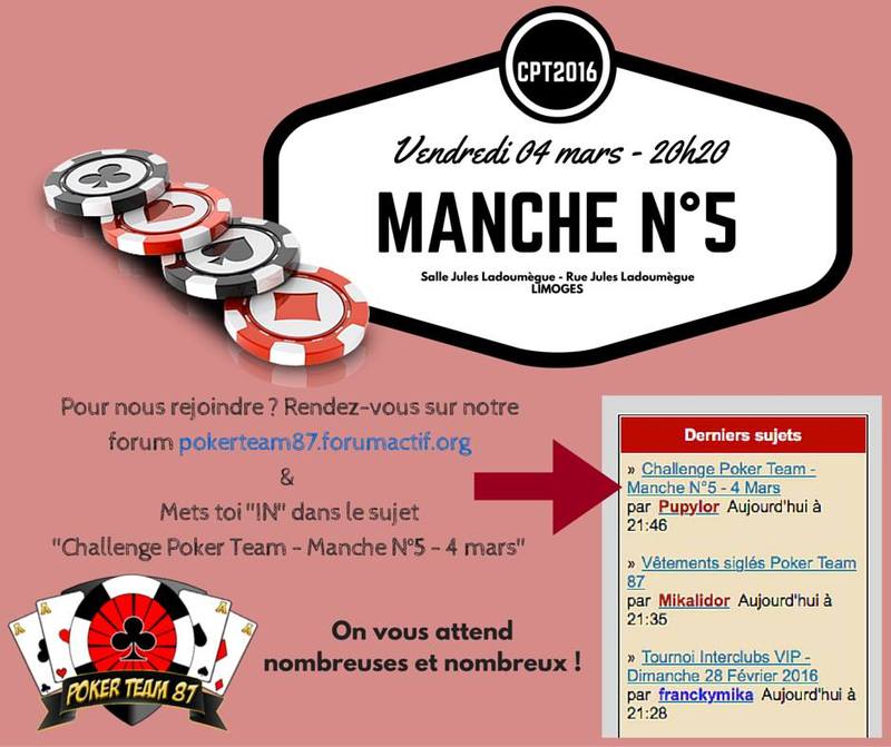 Challenge Poker Team - Manche n°5